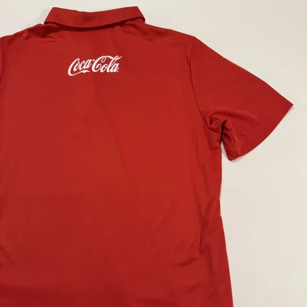 adidas FIFA Coca-Cola Logo Red Polo Shirt Men's L Short Sleeve New With Tags